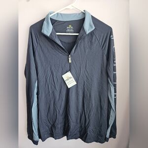 Kastel Women's Long Sleeve Top - Charcoal and Sky Blue